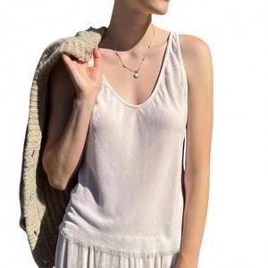 NEW PHAROAH jennie velvet tank in milk